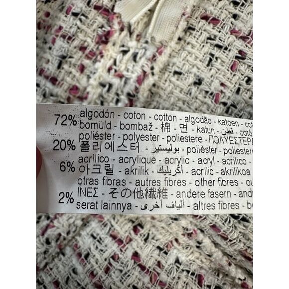 Zara Textured Weave Tweed Mini Dress sz Small - Picture 12 of 13